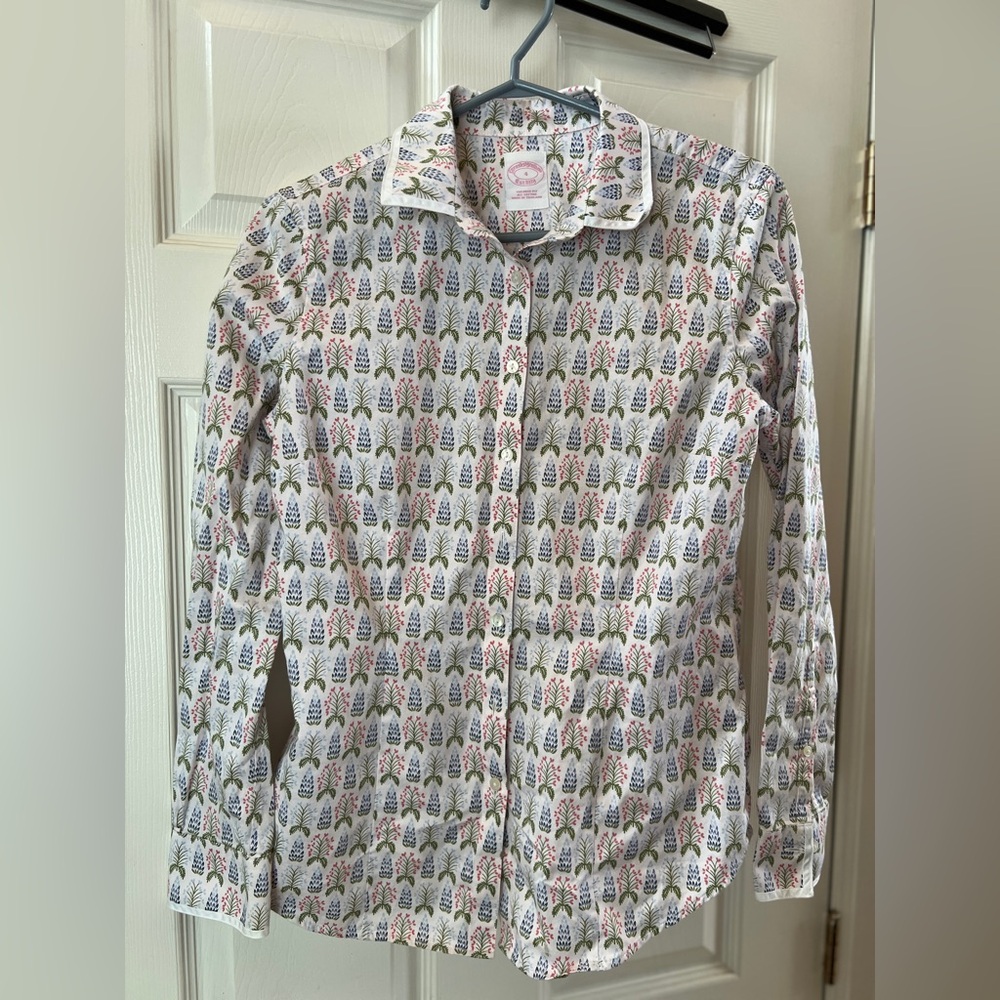 Brooks Brothers Floral Patterned Button-Up Shirt 4
